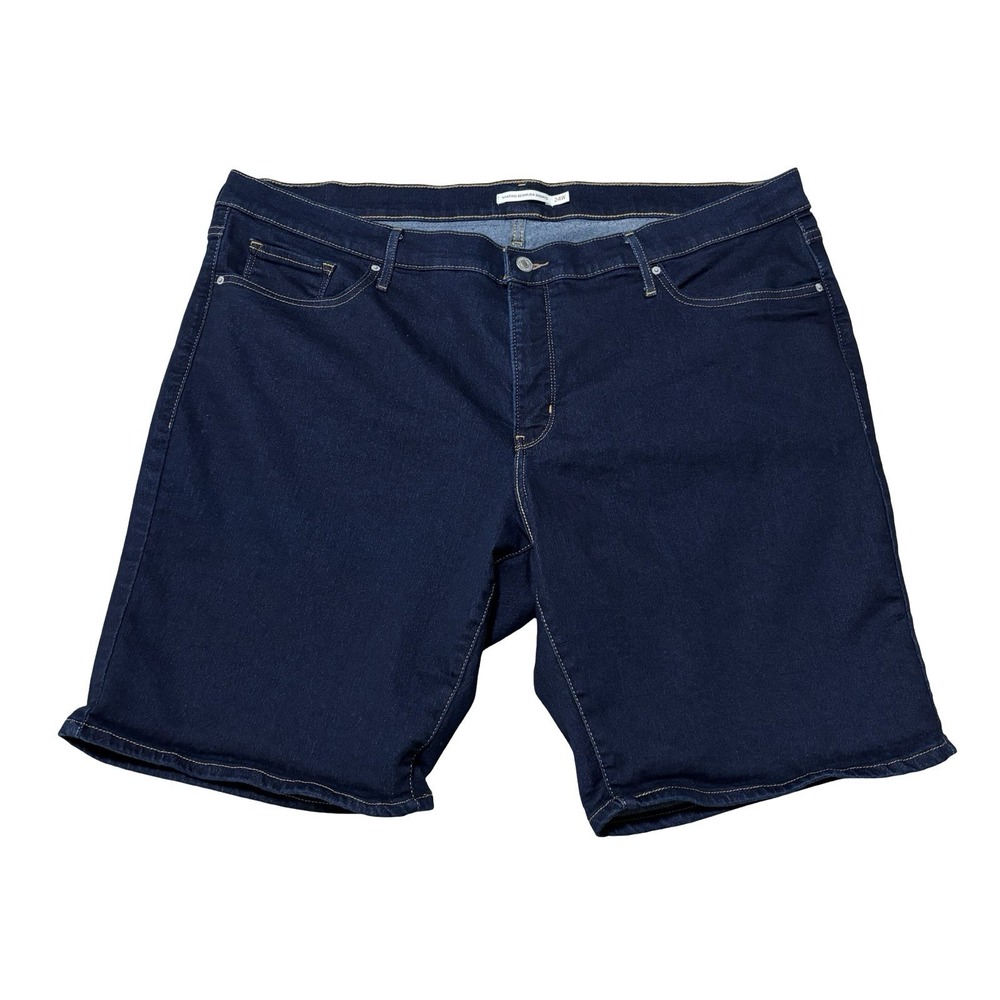 Levi's Perfectly Shaping Denim Bermuda Shorts Dark Wash Blue Women's 24W - 44x10
